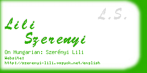 lili szerenyi business card