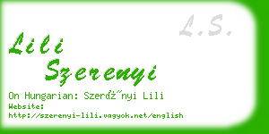 lili szerenyi business card